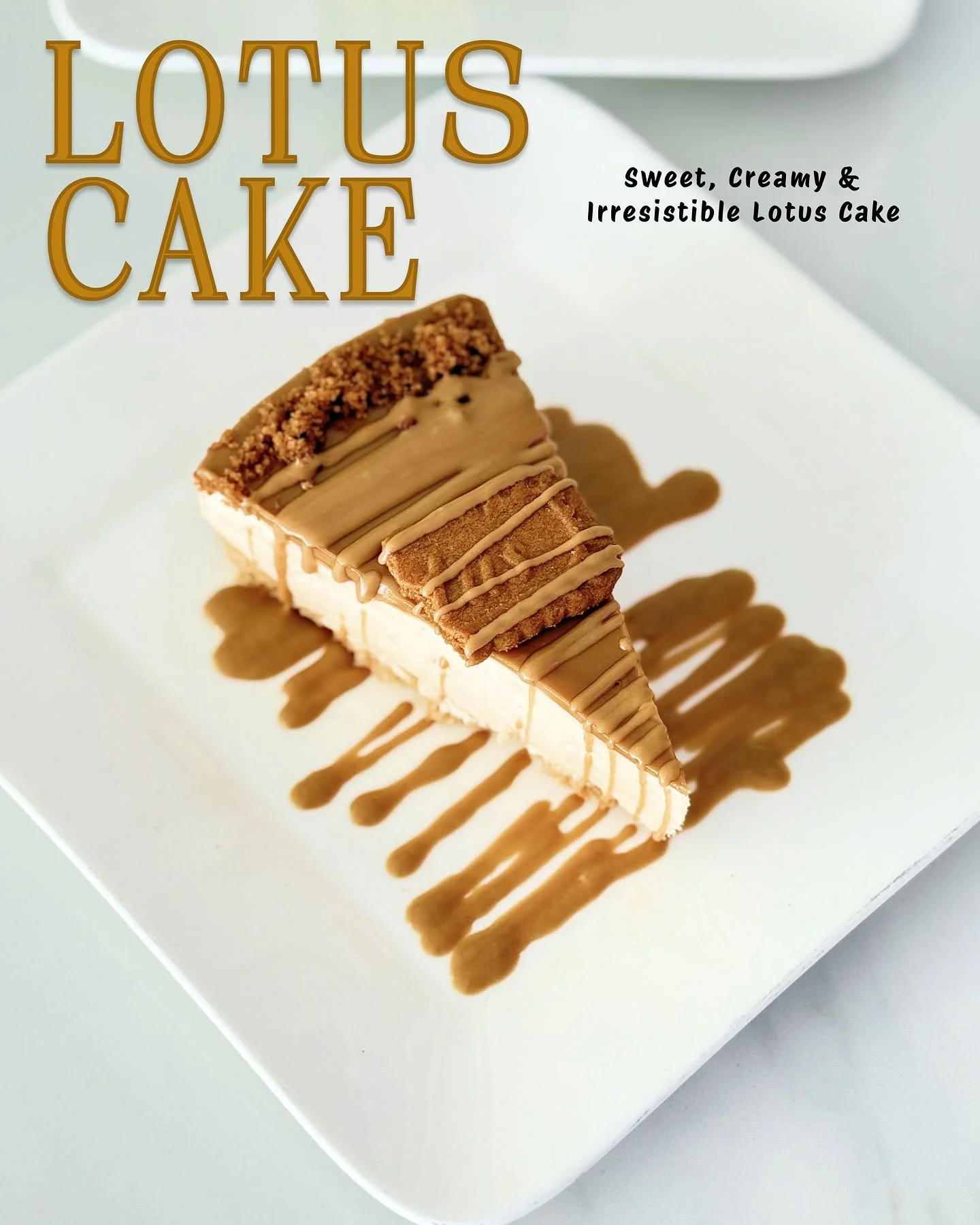 lotus cake menu item