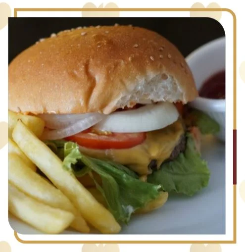 Meat burger menu item