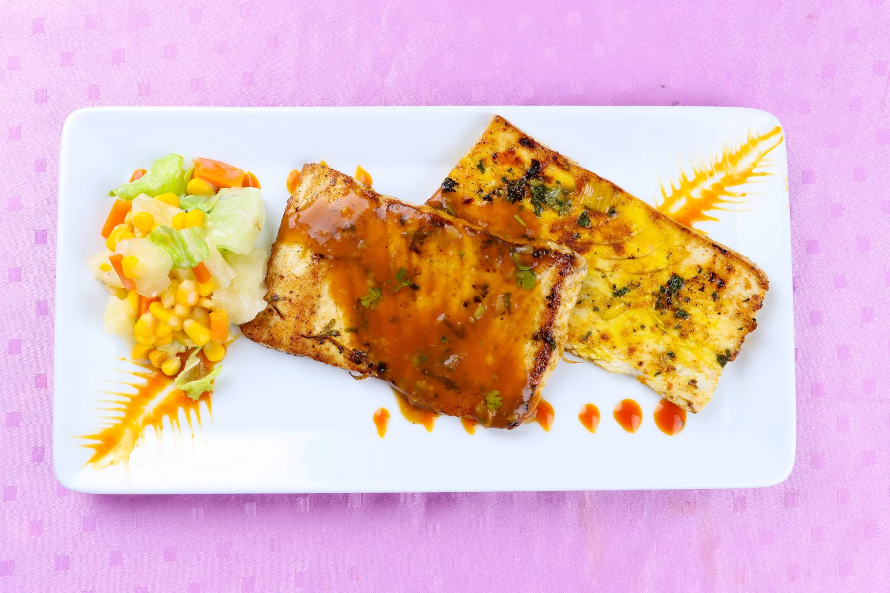 grilled fish menu item