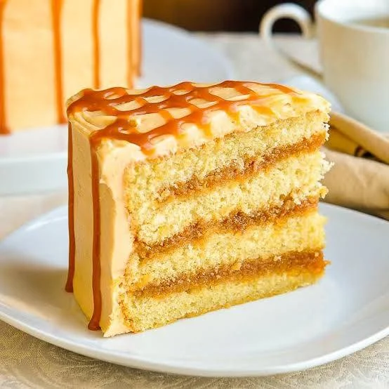 Carmel cake menu item